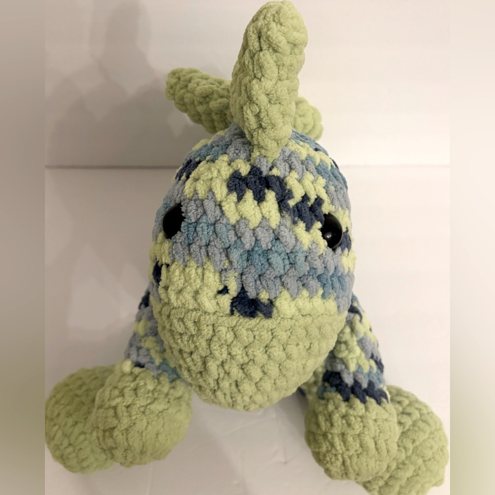 Crocheted Handmade Beautiful Pattern Design DINOSAUR Stuff/plush Animal.